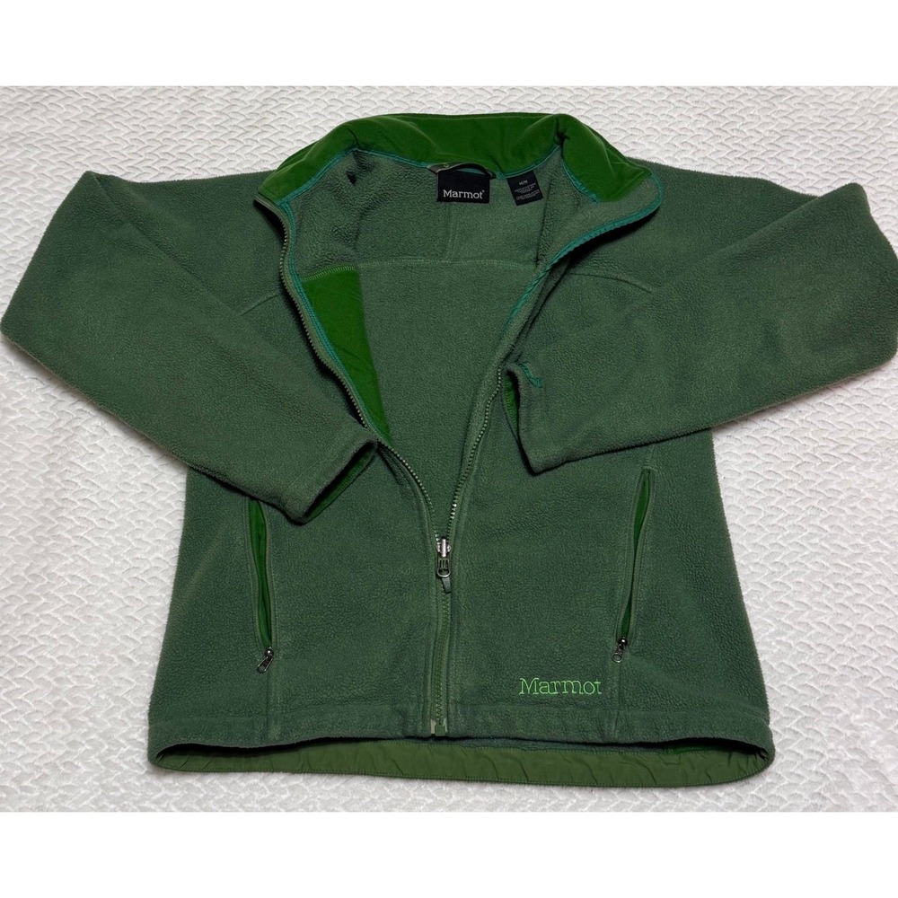 Marmot Green Fleece Full Zip Jacket M